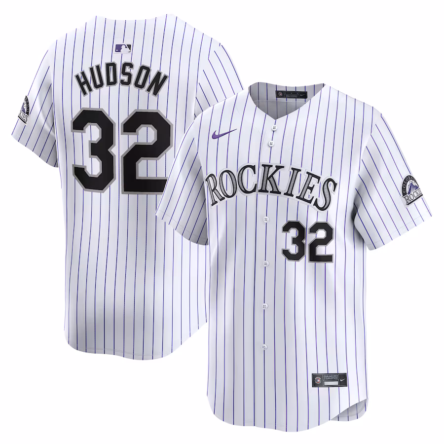 Men's Colorado Rockies Dakota Hudson Nike White Home Limited Player Jersey - SUjersey01