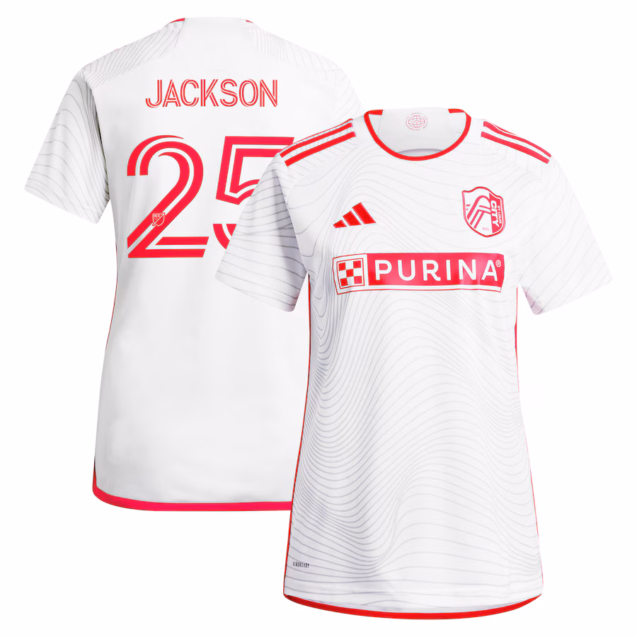 Women's St. Louis City SC Aziel Jackson adidas White 2024 The Confluence Kit Replica Player Jersey - SUjersey01