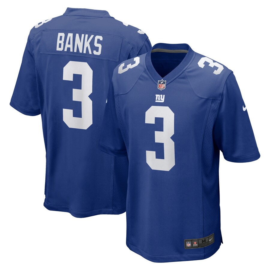 Men's New York Giants Deonte Banks Nike  Royal  Game Jersey - SUjersey01