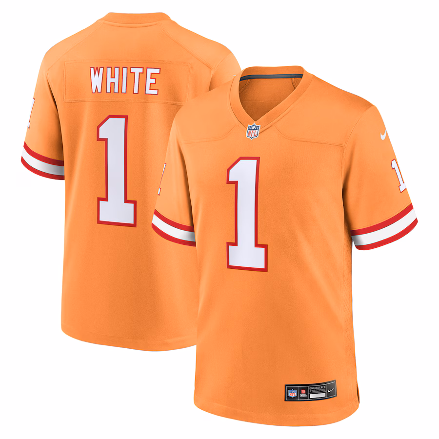 Men's Tampa Bay Buccaneers Rachaad White Nike Orange Alternate Game Jersey - SUjersey01