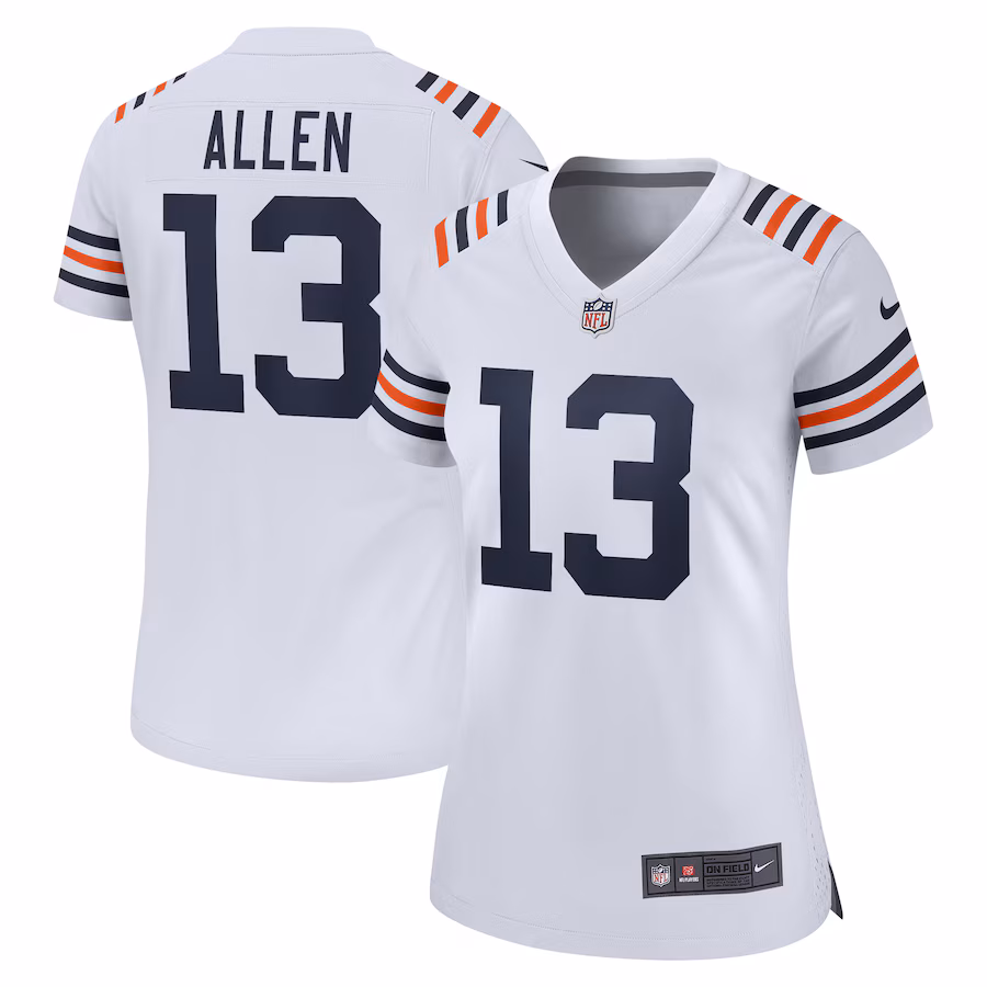 Women's Chicago Bears Keenan Allen Nike White Alternate Game Jersey - SUjersey01