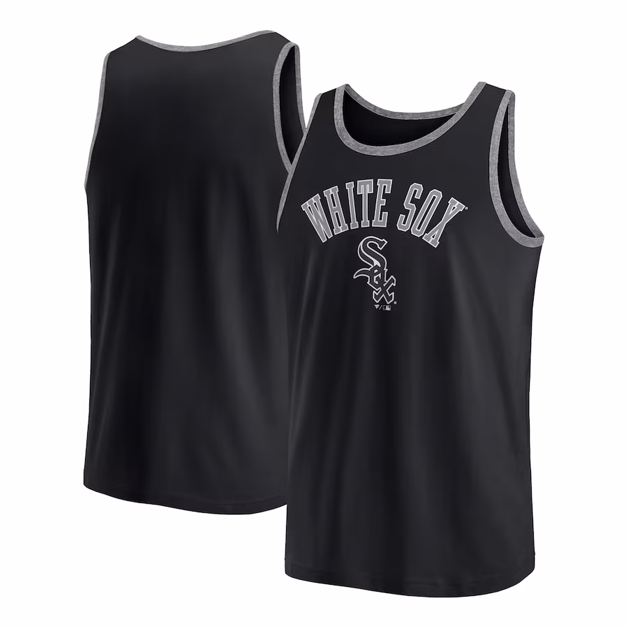 Men's Chicago White Sox Fanatics Black Bet Tank Top - SUjersey01