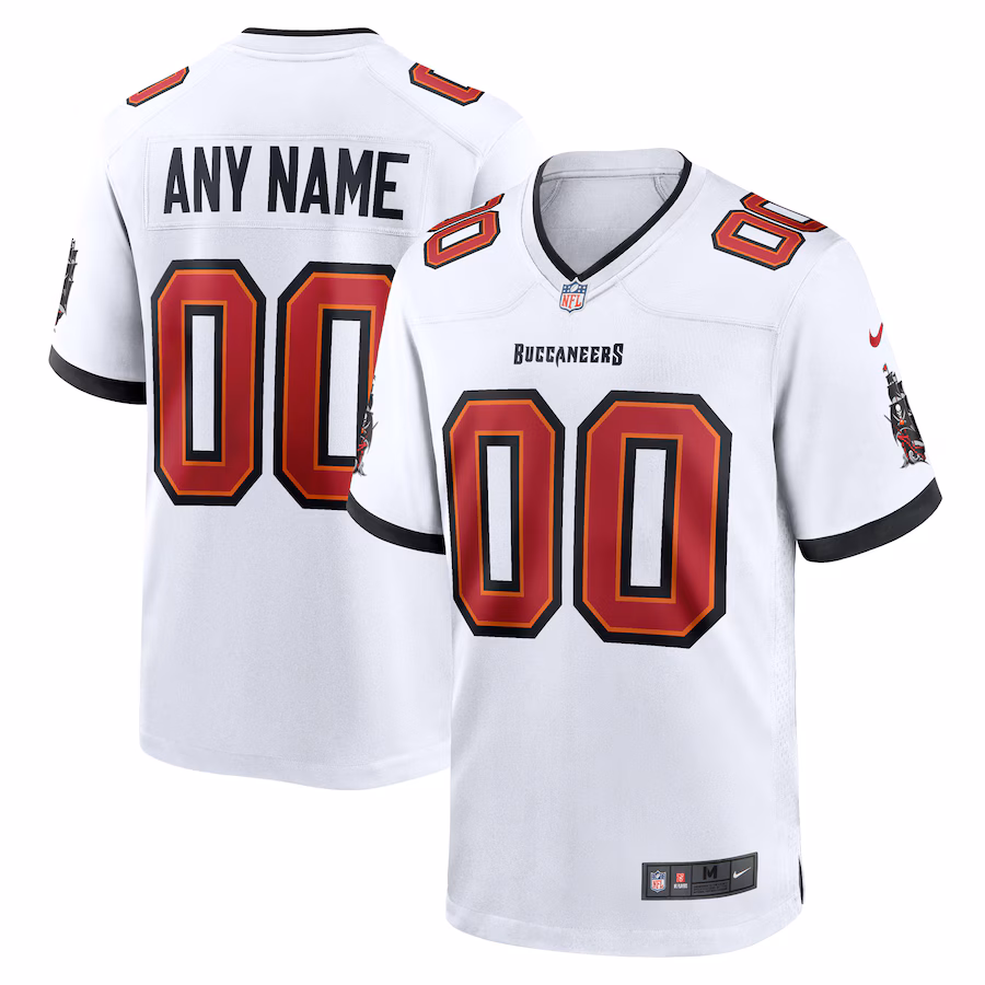 Men's Nike Tampa Bay Buccaneers White Custom Game Jersey - SUjersey01