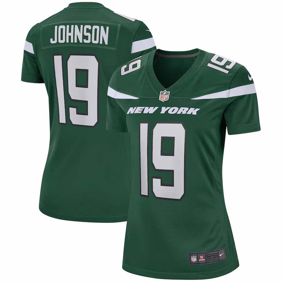 Women's New York Jets Keyshawn Johnson Nike Gotham Green Game Retired Player Jersey - SUjersey01