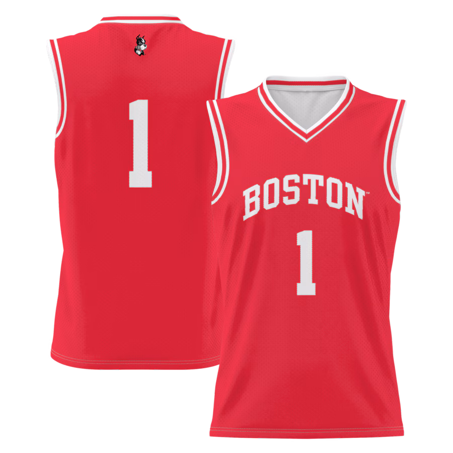 Youth GameDay Greats #1 Scarlet Boston University Lightweight Basketball Jersey - SUjersey01