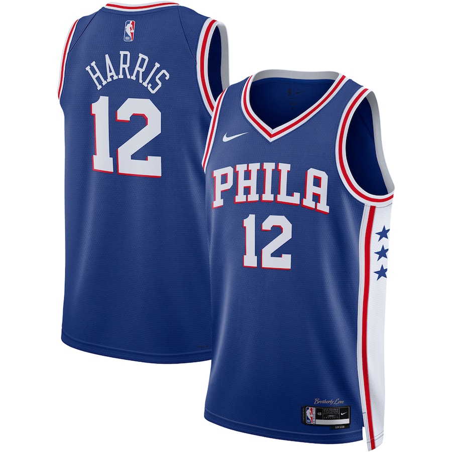 Unisex Philadelphia 76ers Tobias Harris Nike Royal Swingman Jersey - Icon Edition - SUjersey01