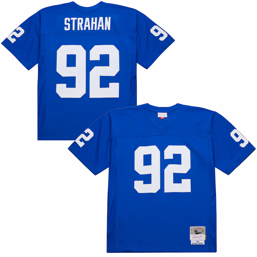 Men's New York Giants Michael Strahan Mitchell & Ness Royal 1994 Legacy Replica Jersey - SUjersey01