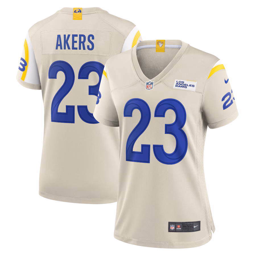 Women's Los Angeles Rams Cam Akers Nike Bone Game Jersey - SUjersey01