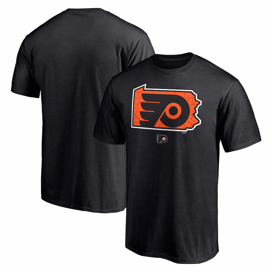 Men's Philadelphia Flyers Black Hometown Collection State T-Shirt - SUjersey01