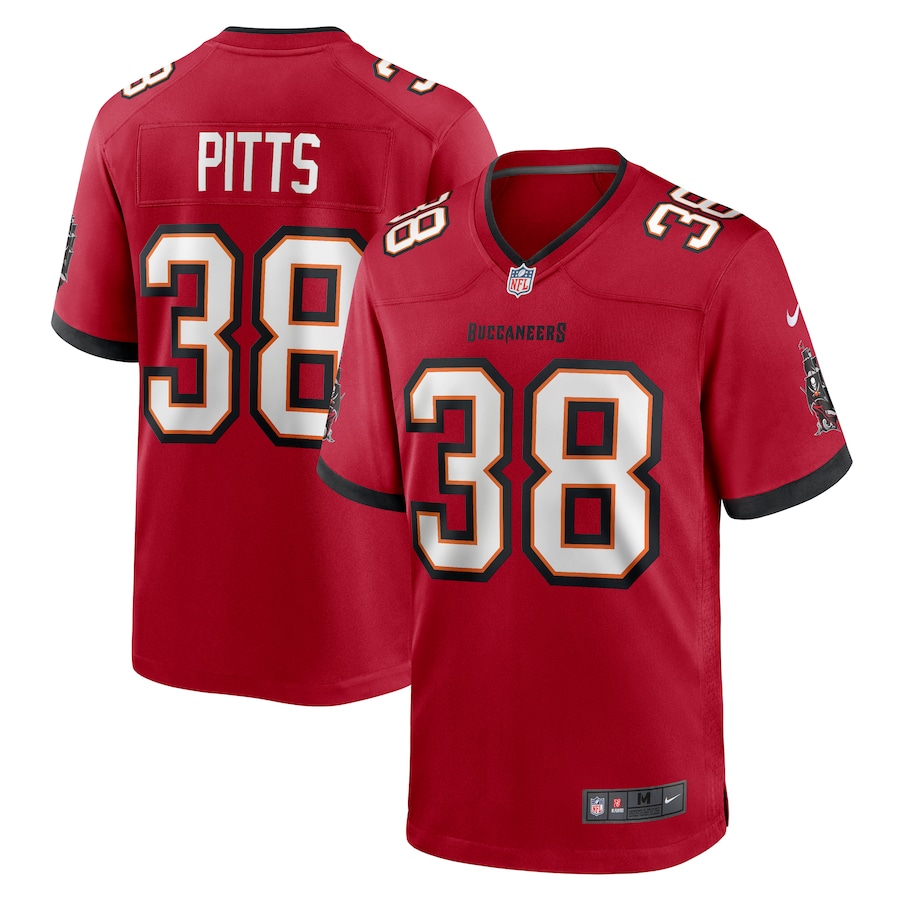 Men's Tampa Bay Buccaneers Derrek Pitts Nike  Red  Game Jersey - SUjersey01