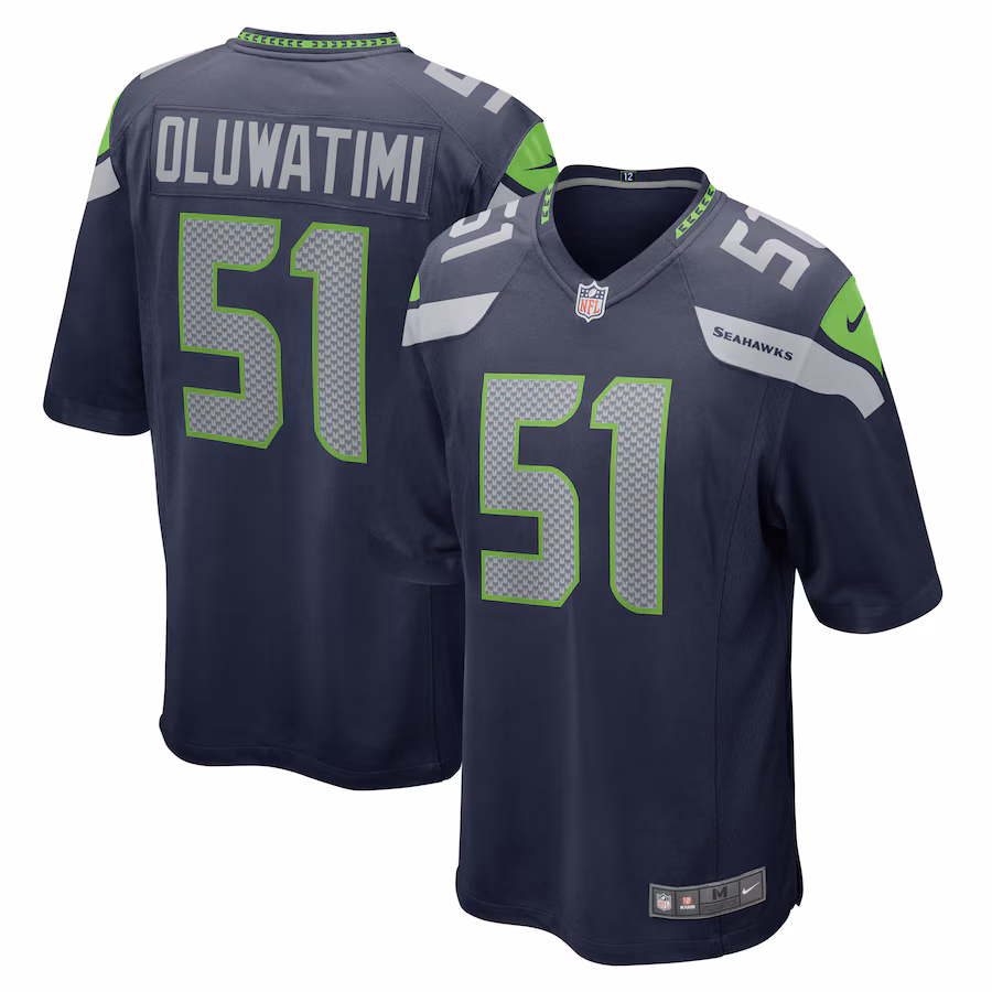 Men's Seattle Seahawks Olusegun Oluwatimi Nike College Navy  Game Jersey - SUjersey01