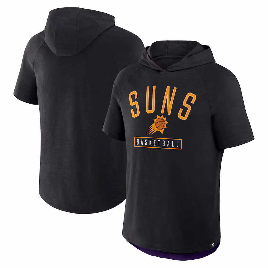 Men's Phoenix Suns Fanatics Black Pass Legend Hooded T-Shirt - SUjersey01