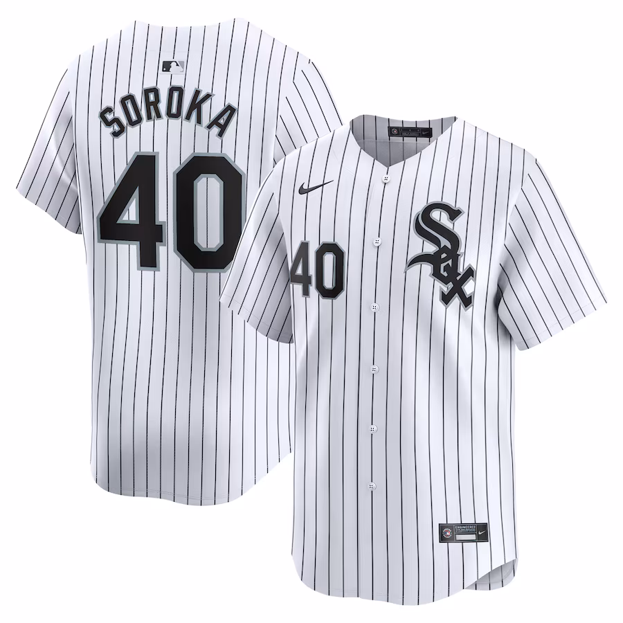 Men's Chicago White Sox Michael Soroka Nike White Home Limited Player Jersey - SUjersey01