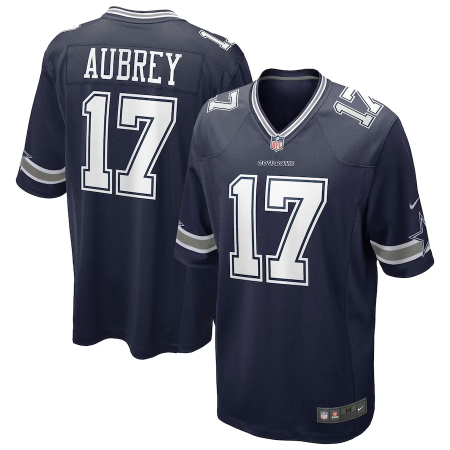 Youth Dallas Cowboys Brandon Aubrey Nike Navy Game Jersey - SUjersey01
