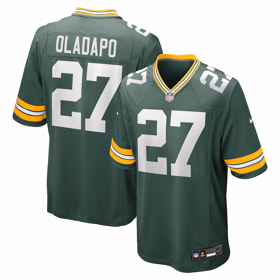 Men's Green Bay Packers Kitan Oladapo Nike Green Game Jersey - SUjersey01