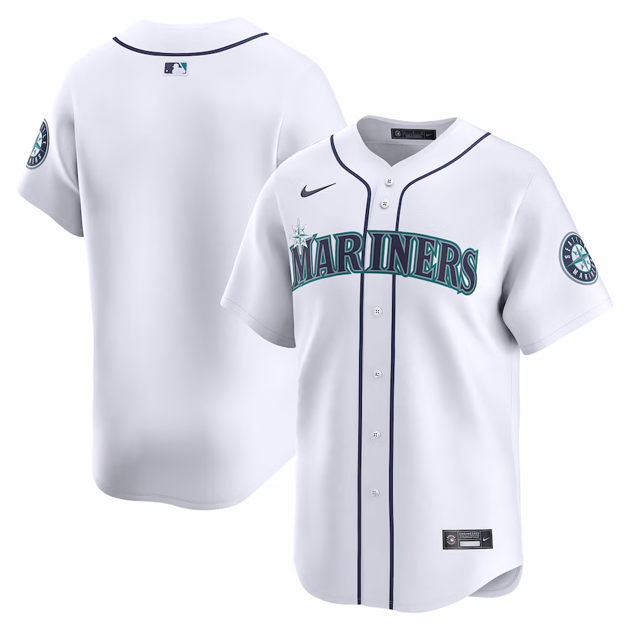 Men's Seattle Mariners Nike White Home Limited Jersey - SUjersey01