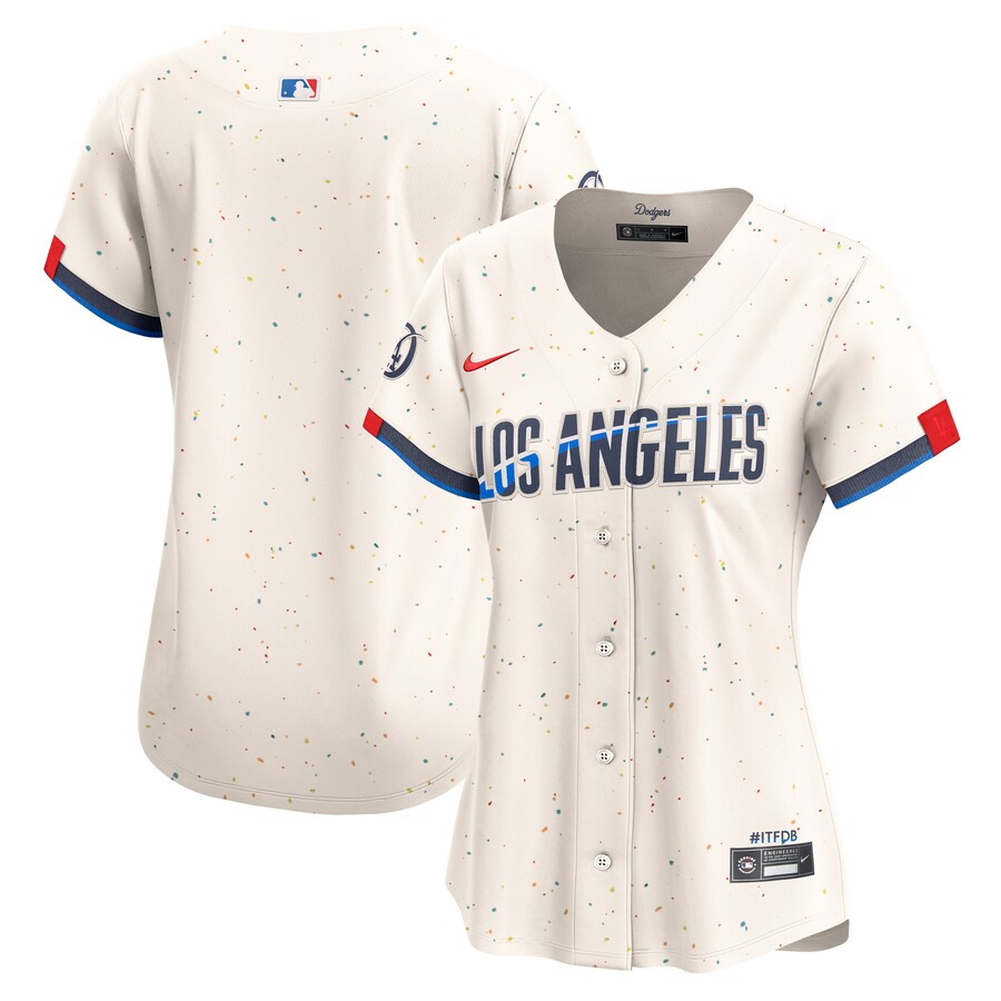 Women's Los Angeles Dodgers Nike Cream City Connect Limited Jersey - SUjersey01