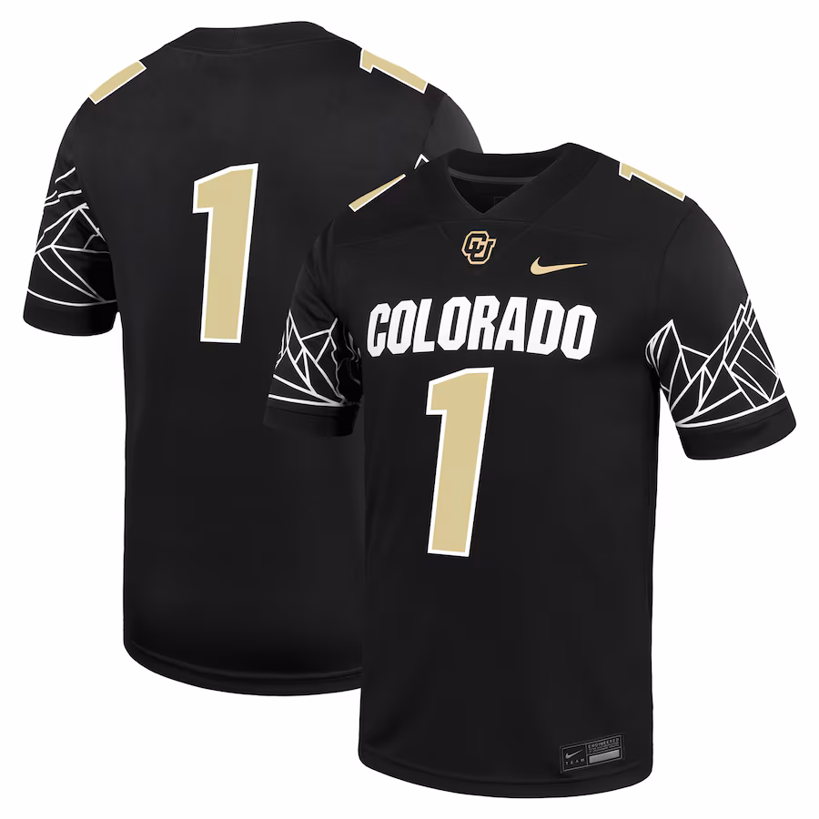 Men's Nike Black Colorado Buffaloes Untouchable Game Jersey - SUjersey01