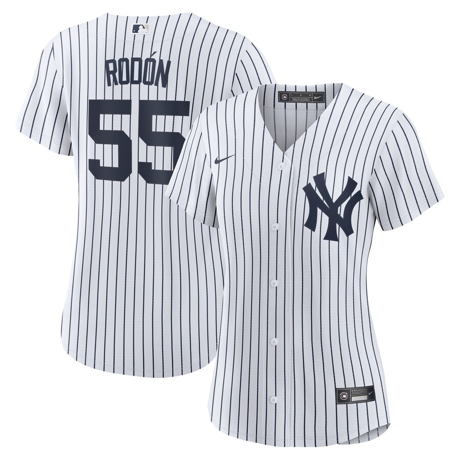 Women's New York Yankees Carlos Rodon Nike White/Navy Home Official Player Jersey - SUjersey01