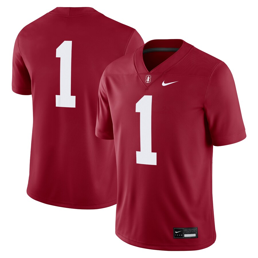 Men's Nike #1 Cardinal Stanford Cardinal Game Jersey - SUjersey01