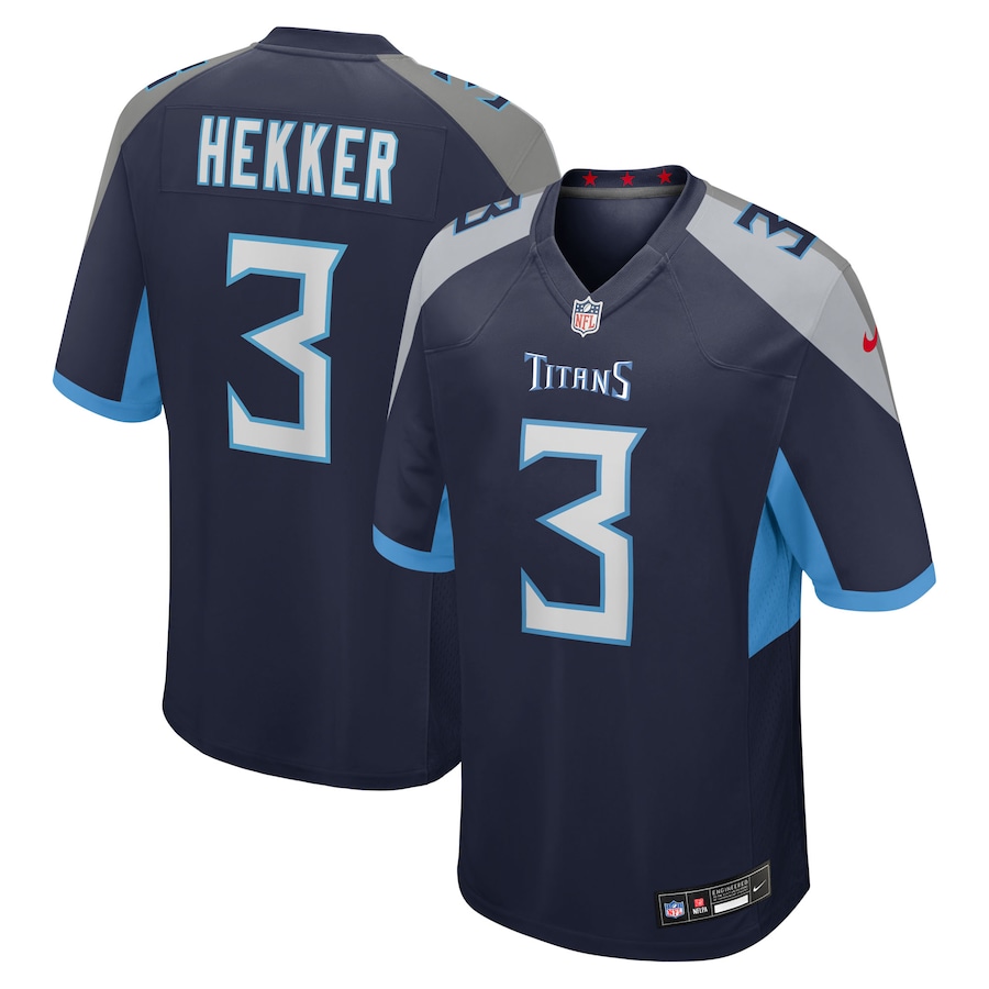 Men's Tennessee Titans Johnny Hekker Nike Navy Team Game Jersey - SUjersey01