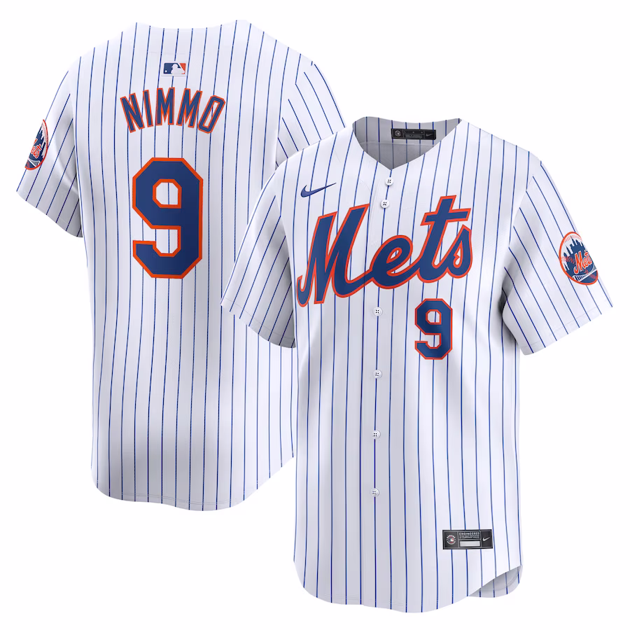 Men's New York Mets Brandon Nimmo Nike White Home Limited Player Jersey - SUjersey01