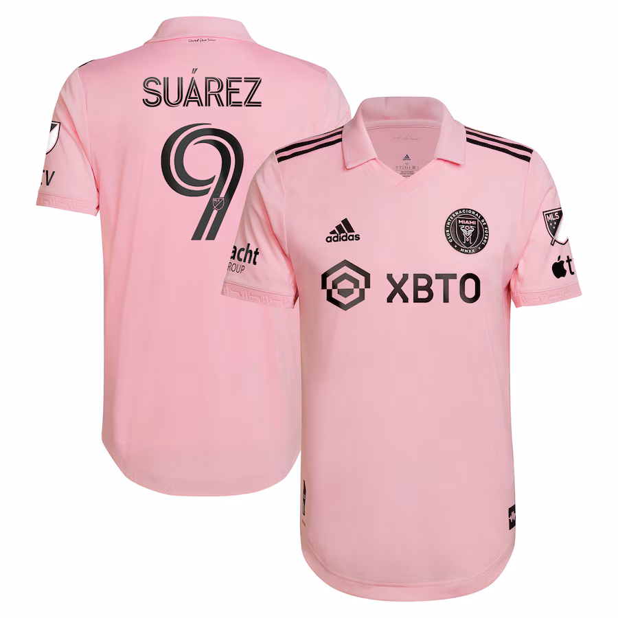 Men's Inter Miami CF Luis Suárez adidas Pink 2023 The Heart Beat Kit Authentic Player Jersey - SUjersey01