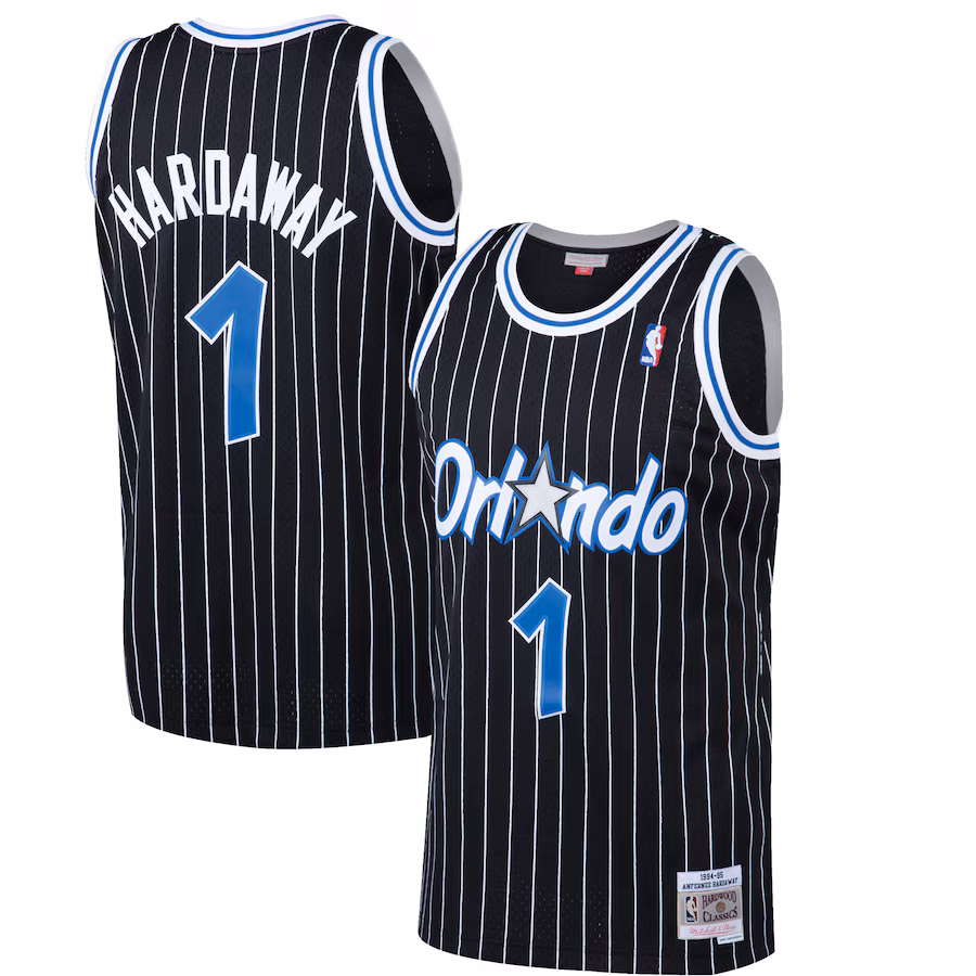Men's Orlando Magic Penny Hardaway Mitchell & Ness Black Hardwood Classics Swingman Jersey - SUjersey01