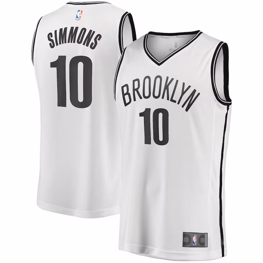 Men's Brooklyn Nets Ben Simmons Fanatics White Fast Break Replica Jersey - Association Edition - SUjersey01