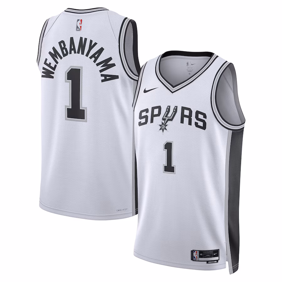 Unisex San Antonio Spurs Victor Wembanyama Nike White Swingman Jersey - Association Edition - SUjersey01
