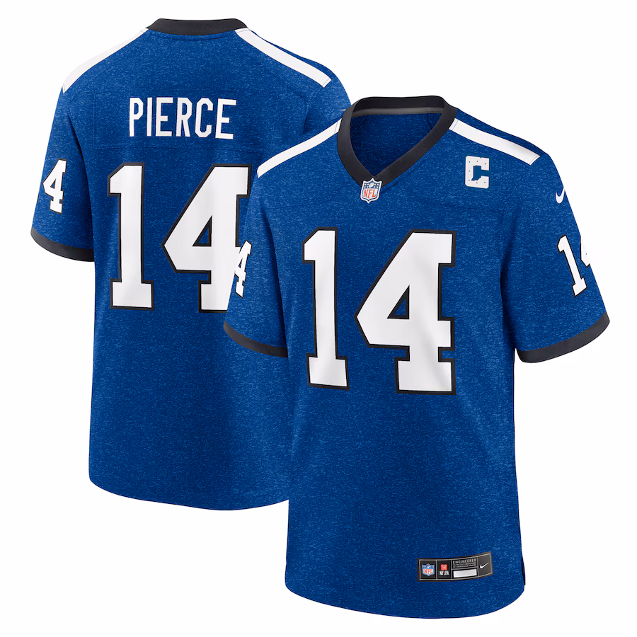 Men's Indianapolis Colts Alec Pierce Nike Blue Alternate Game Jersey - SUjersey01