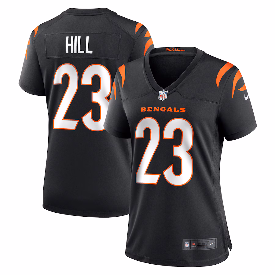 Women's Cincinnati Bengals Daxton Hill Nike Black Player Game Jersey - SUjersey01