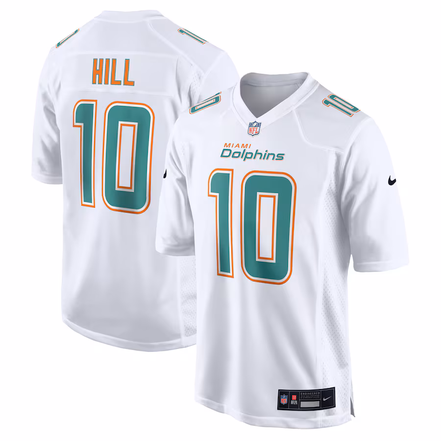 Men's Miami Dolphins Tyreek Hill Nike White Fashion Game Jersey - SUjersey01