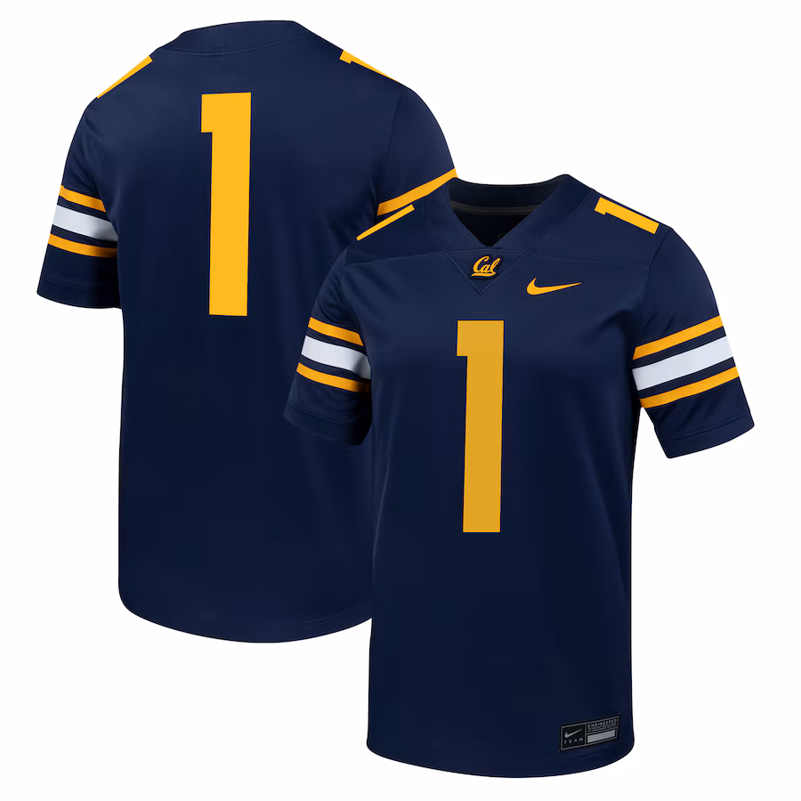 Men's Nike #1 Navy Cal Bears Untouchable Football Jersey - SUjersey01