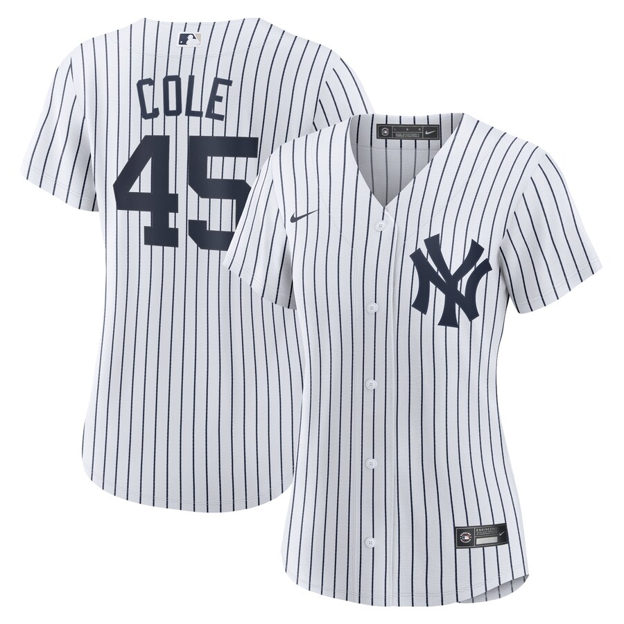 Women's New York Yankees Gerrit Cole Nike White Home Replica Player Jersey - SUjersey01