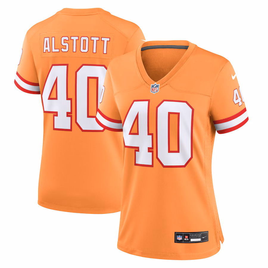 Women's Tampa Bay Buccaneers Mike Alstott Nike Orange Throwback Game Jersey - SUjersey01