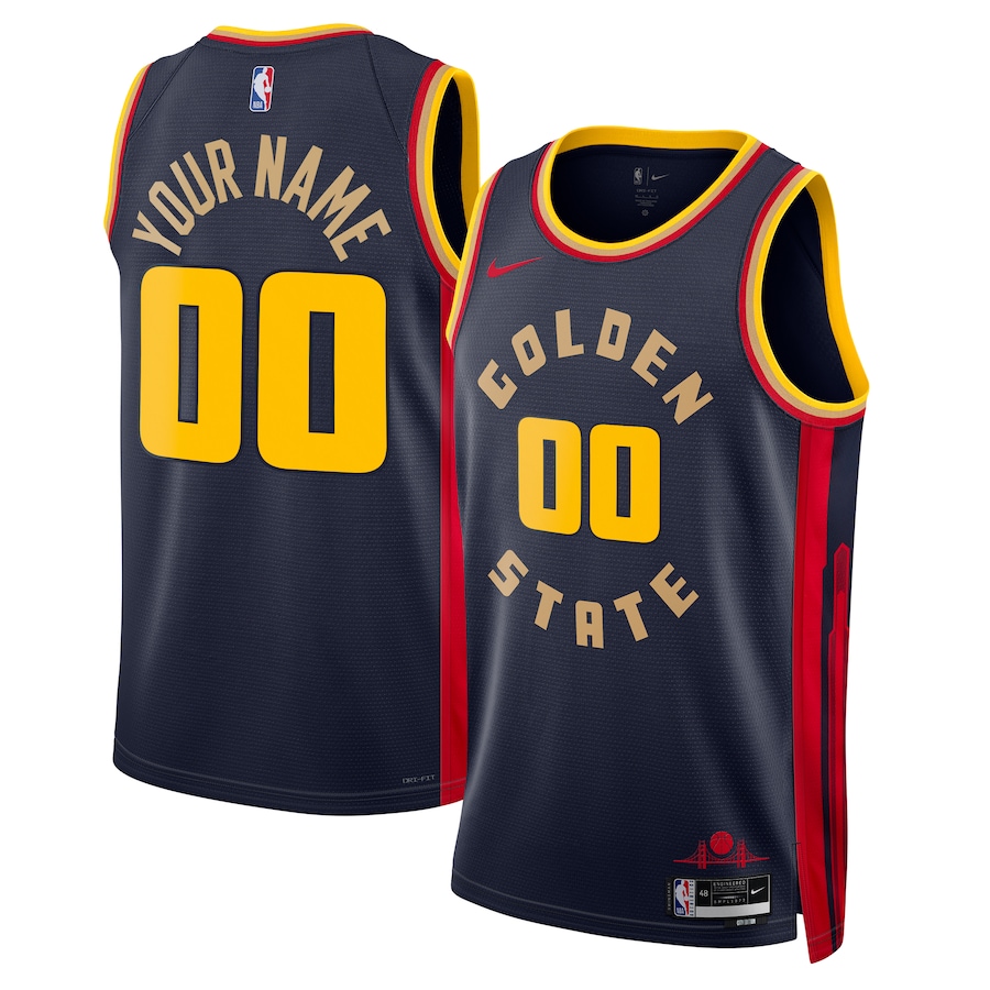Unisex Golden State Warriors Nike Navy 2024/25 Custom Swingman Jersey - City Edition - SUjersey01
