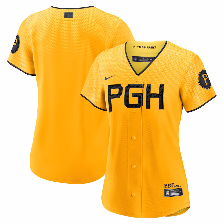 Women's Pittsburgh Pirates  Nike Gold City Connect Replica Jersey - SUjersey01