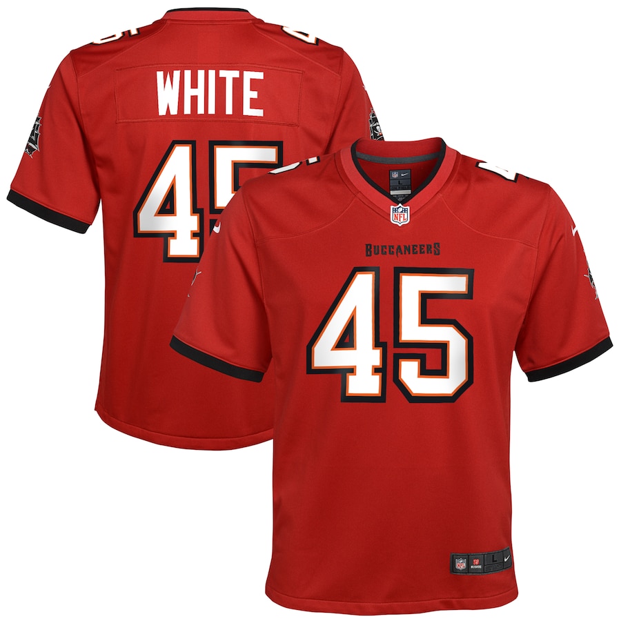 Youth Tampa Bay Buccaneers Devin White Nike Red Game Jersey - SUjersey01