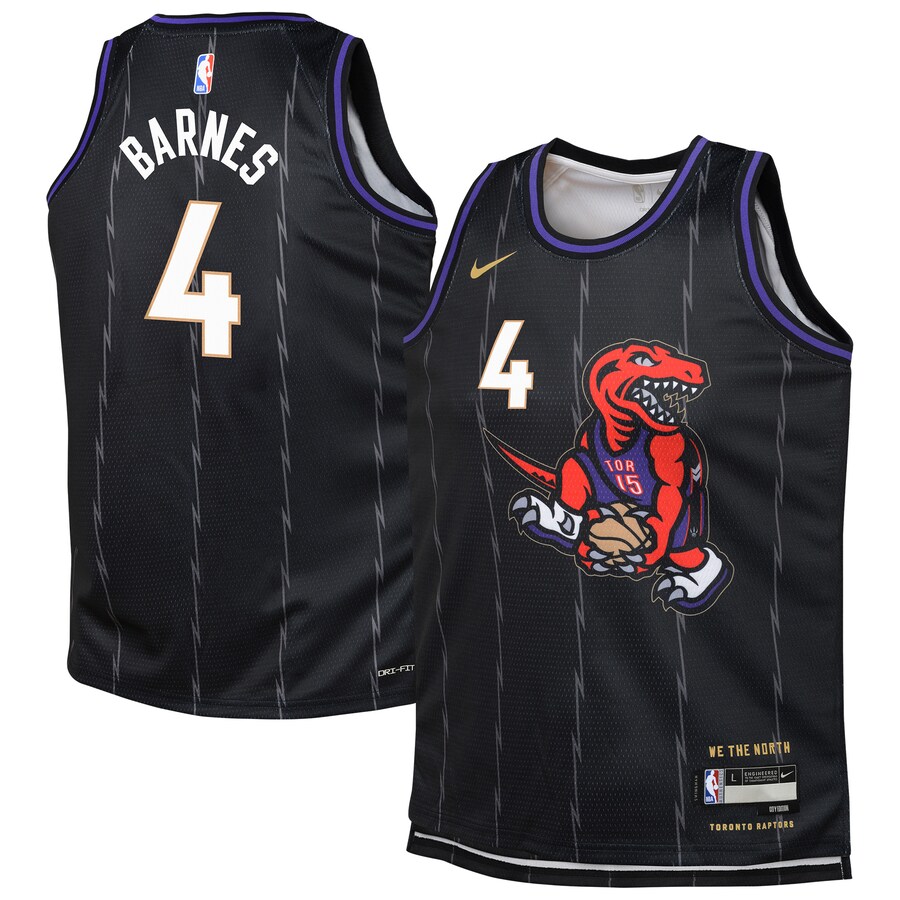Youth Toronto Raptors Scottie Barnes Nike Black 2024/25 Swingman Player Jersey - City Edition - SUjersey01