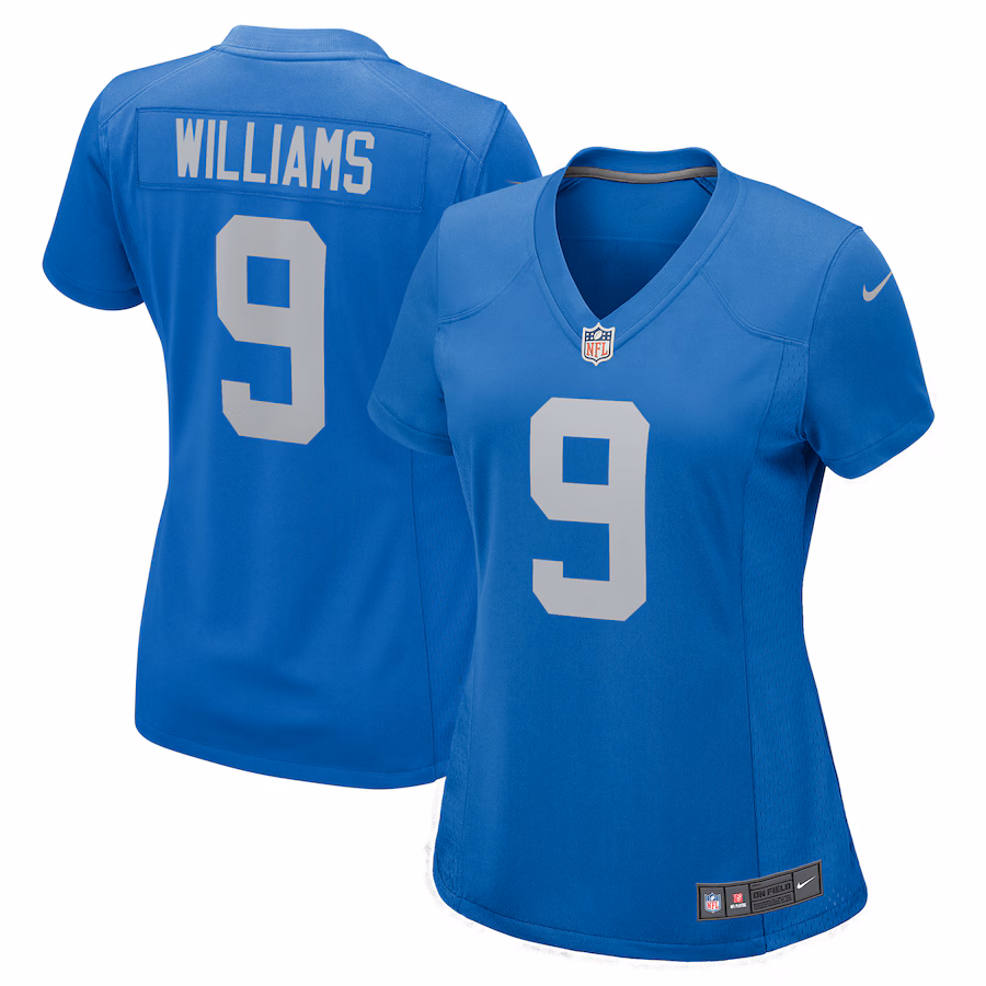 Women's Detroit Lions Jameson Williams Nike Blue Player Game Jersey - SUjersey01