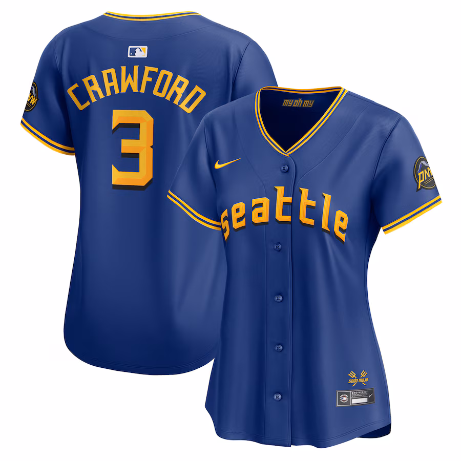 Women's Seattle Mariners J.P. Crawford Nike Royal City Connect Limited Player Jersey - SUjersey01