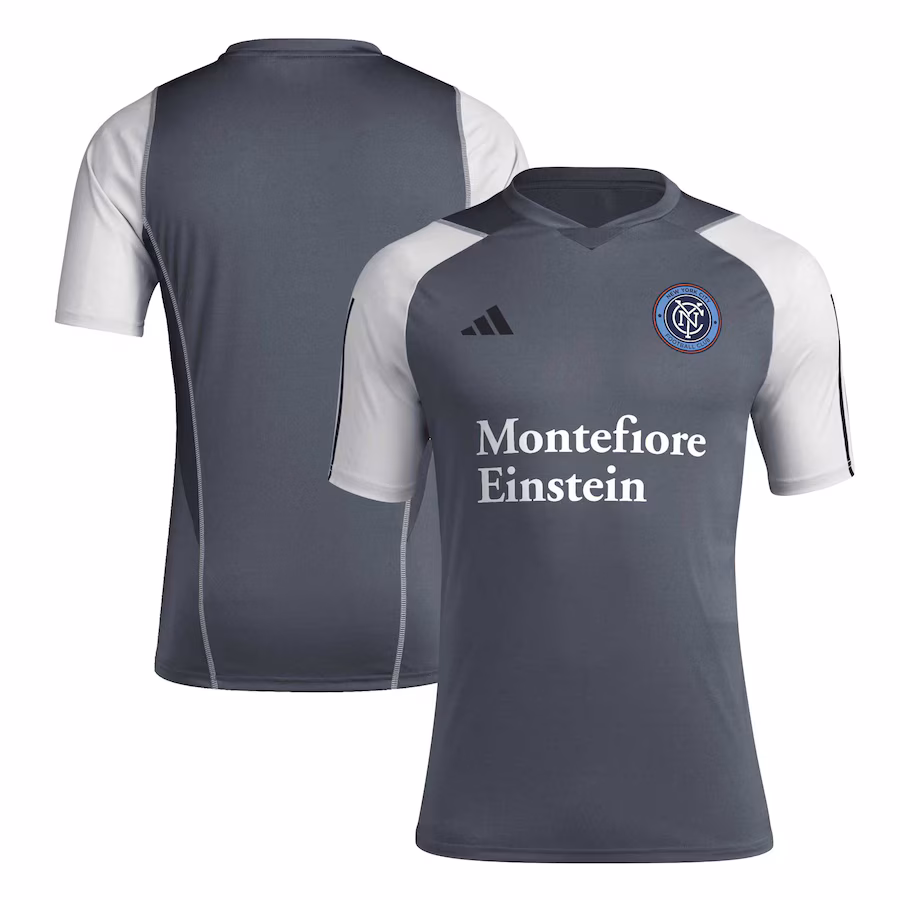 Men's New York City FC adidas Gray 2024 AEROREADY Training Jersey - SUjersey01