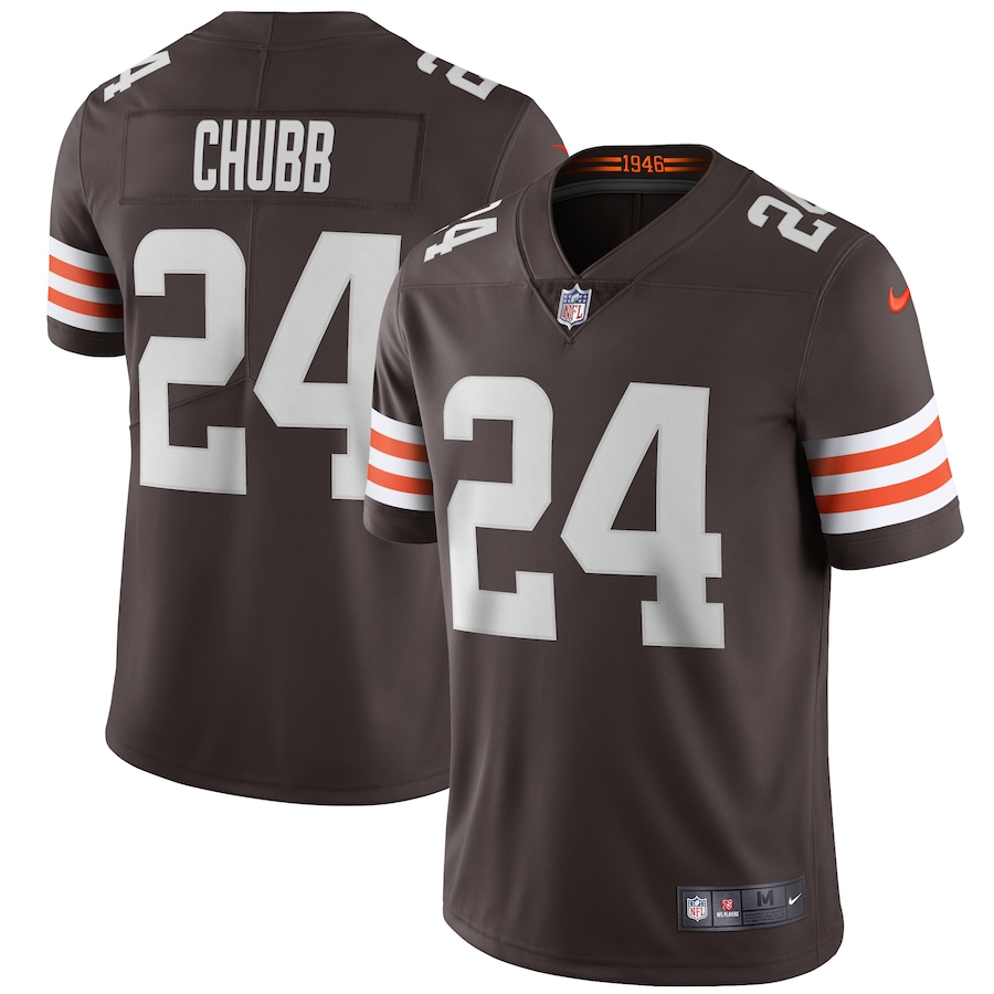 Men's Cleveland Browns Nick Chubb Nike Brown Vapor Limited Jersey - SUjersey01