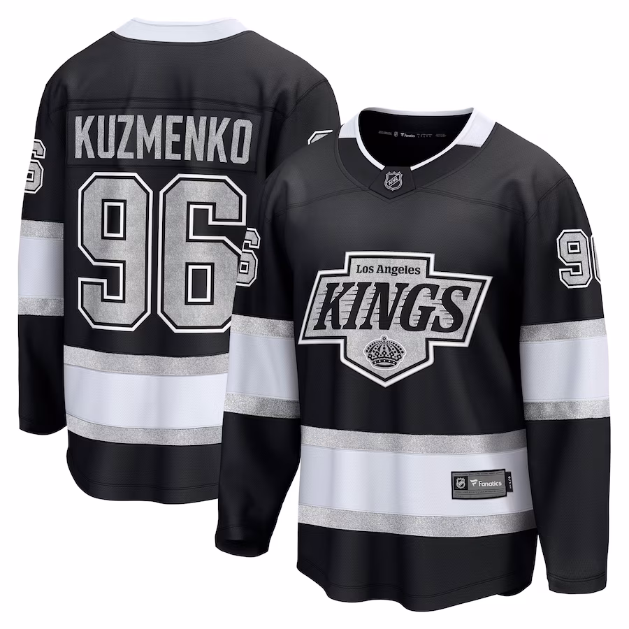 Men's Los Angeles Kings Andrei Kuzmenko Fanatics Black Home Breakaway Jersey - SUjersey01