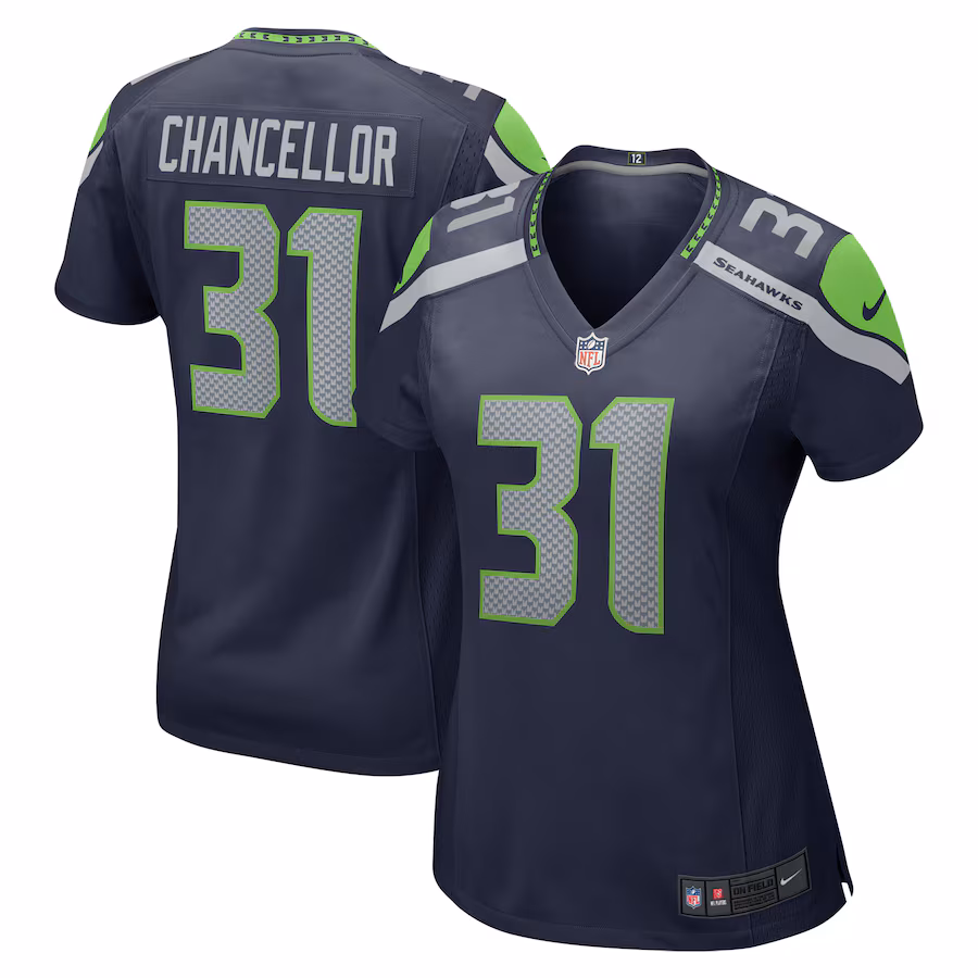Women's Seattle Seahawks Kam Chancellor Nike College Navy Retired Player Game Jersey - SUjersey01
