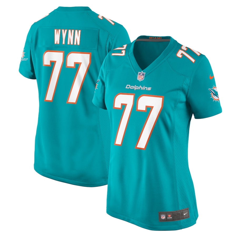 Women's Miami Dolphins Isaiah Wynn Nike Aqua Game Jersey - SUjersey01