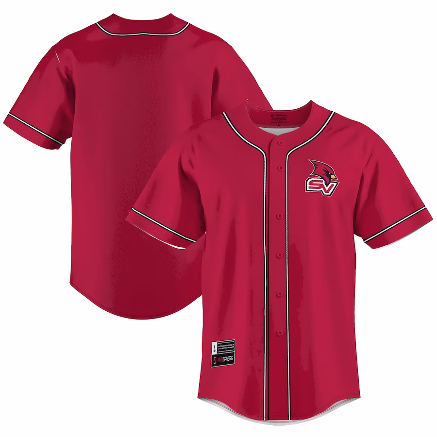 Saginaw Valley State Cardinals GameDay Greats  Lightweight Baseball Jersey - Red - SUjersey01