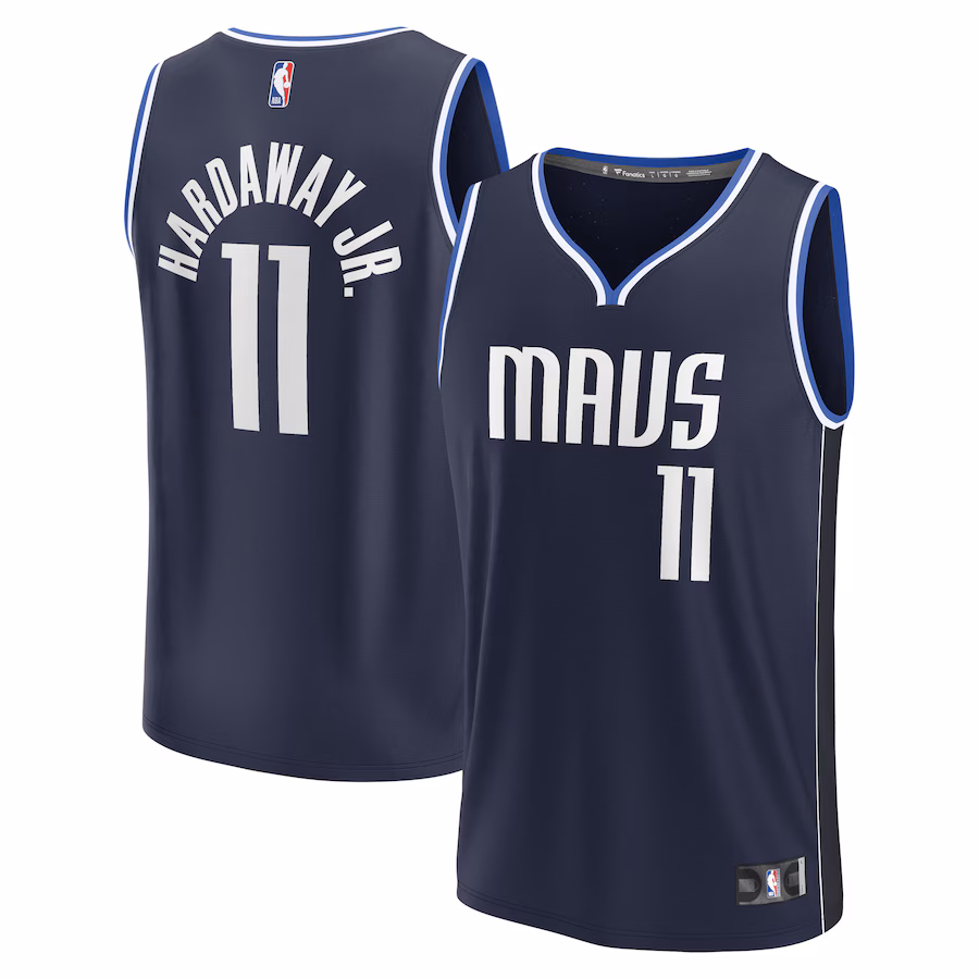 Men's Dallas Mavericks Tim Hardaway Jr. Fanatics Navy Fast Break Replica Player Jersey - Statement Edition - SUjersey01