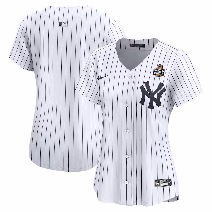 Women's New York Yankees Nike White 2024 World Series Home Limited Jersey - SUjersey01